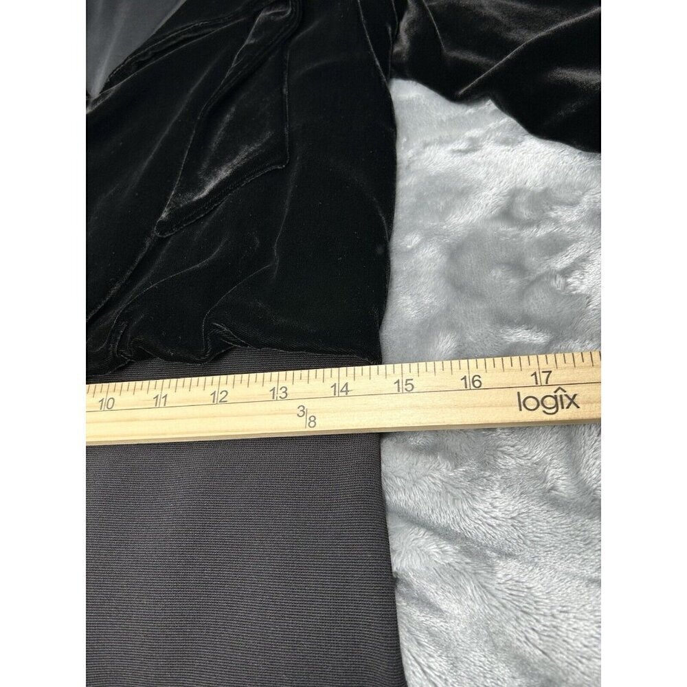 Badgley Mischka Dress Size 4 Black Velvet Tie Front Body Con Scuba Skirt Party - Picture 4 of 9